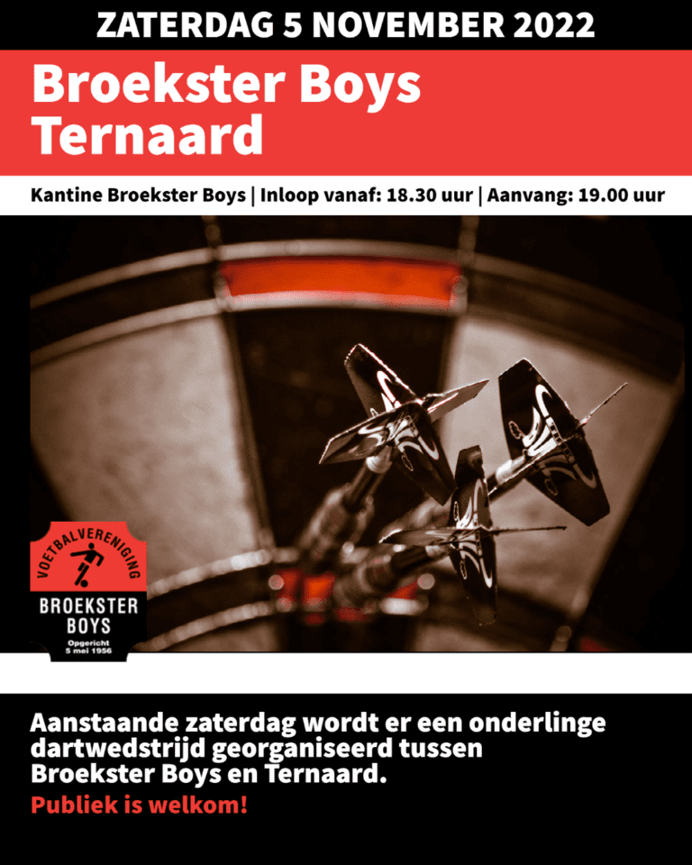 Dartwedstrijd Broekster Boys vs Ternaard