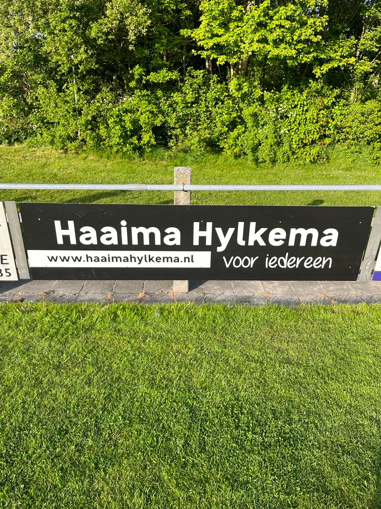 Sponsorbord Haaima Hylkema