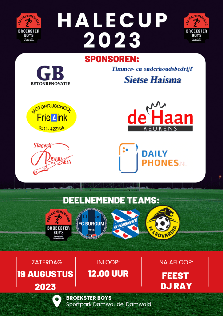 Sponsoren van Halecup 2023 - Broekster Boys
