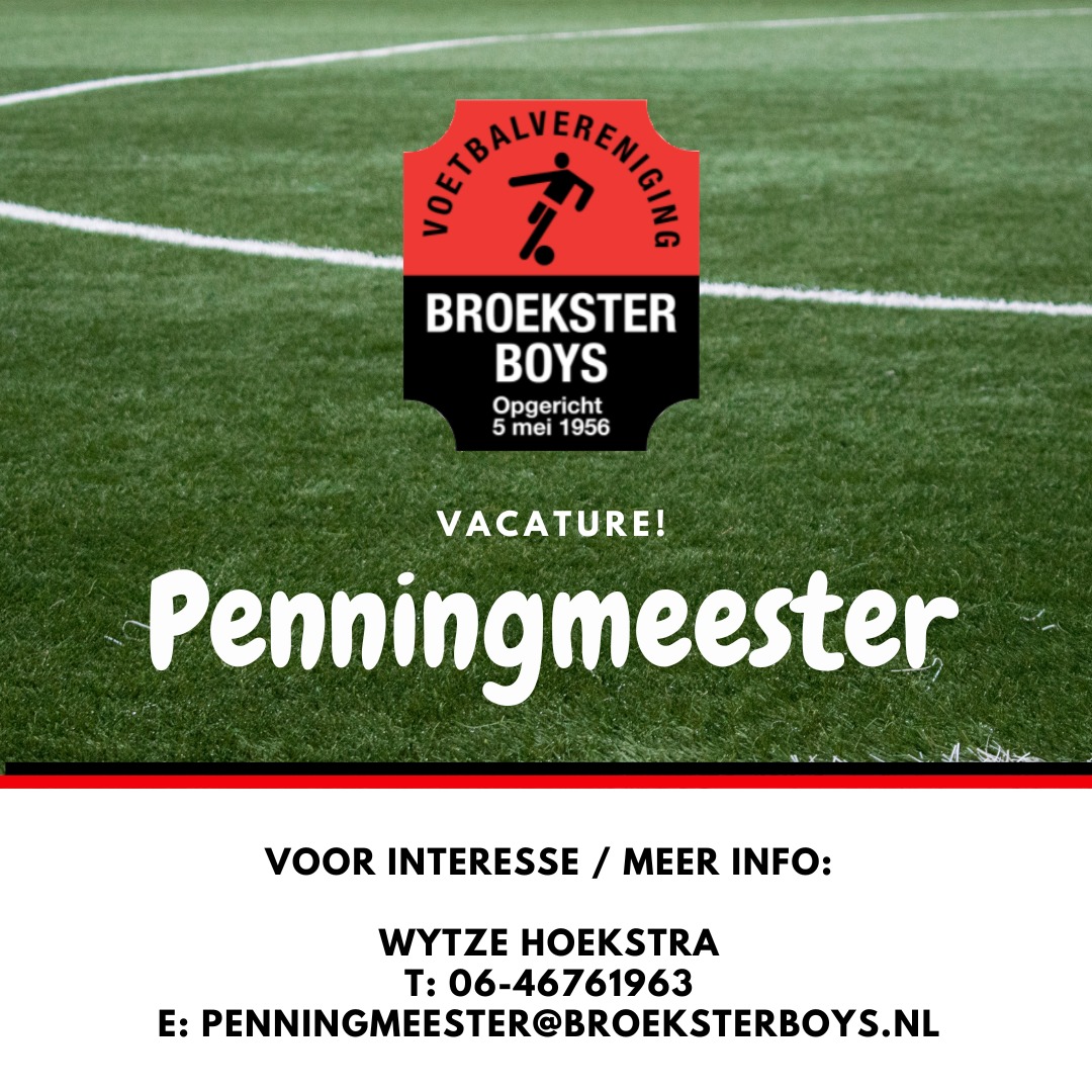 Broekster Boys zoekt penningmeester