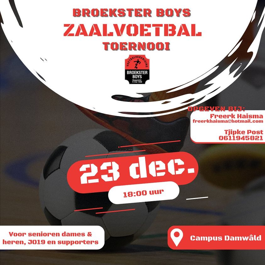 Broekster Boys zaalvoetbal toernooi - 23 december 2023
