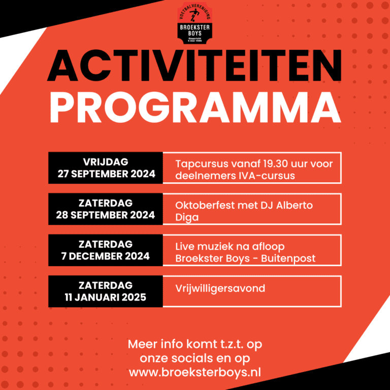 Activiteiten programma 2024