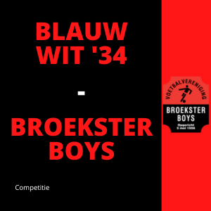 Blauw Wit'34 vs Broekster Boys