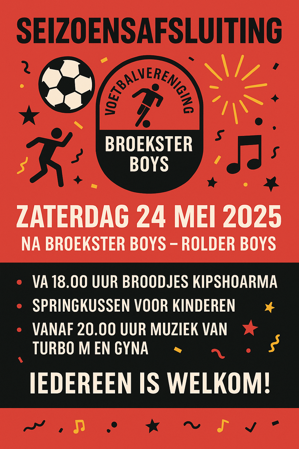 Seizoensafsluiting Broekster Boys 24 mei 2025