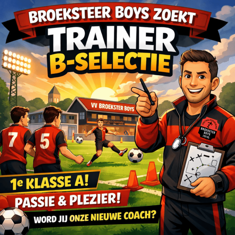 Vacature trainer b-selectie Broekster Boys