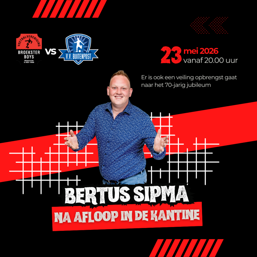 Broekster Boys vs Buitenpost na afloop Bertus Sipma insta