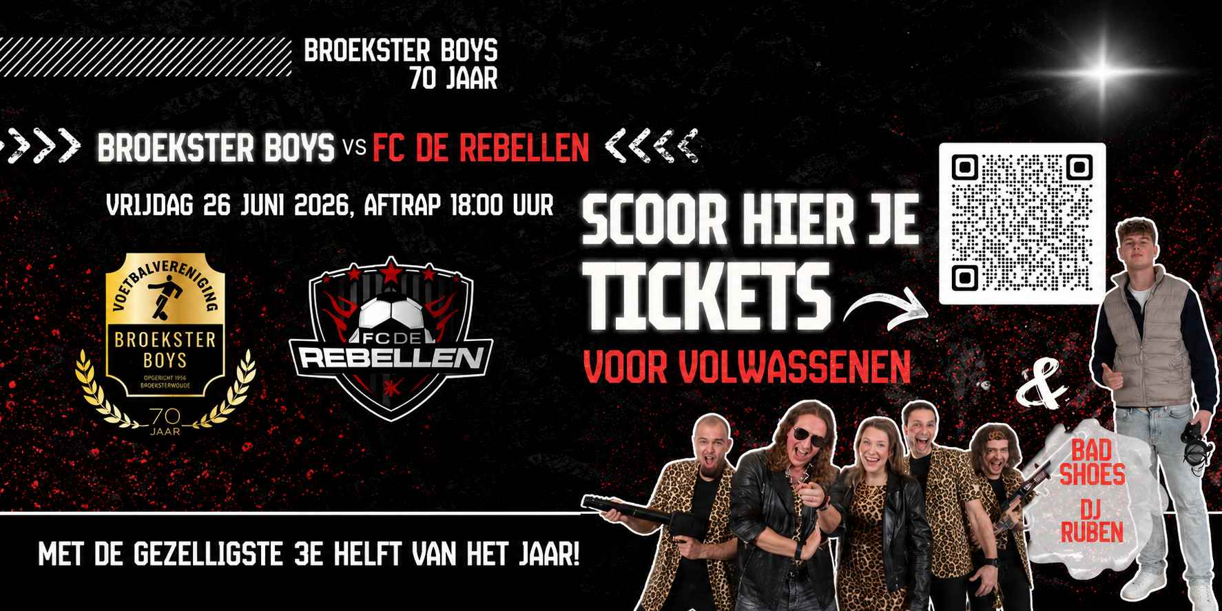 Broekster Boys vs FC De Rebellen - scoor je tickets volwassen