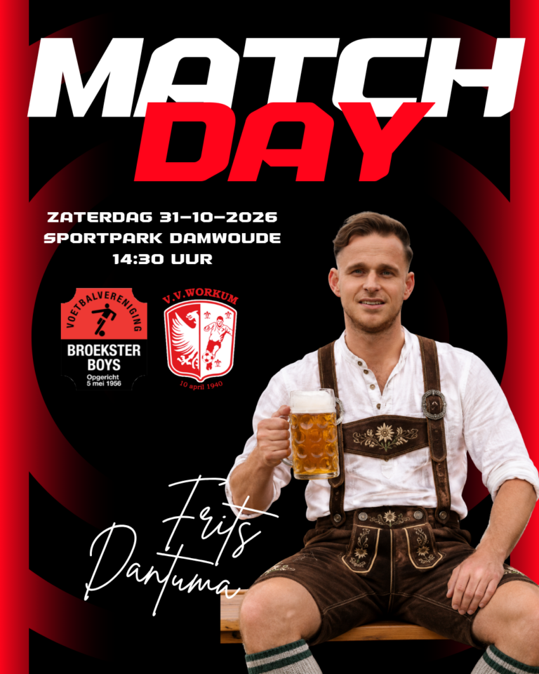 Wedstrijdposter Oktoberfest Broekster Boys vs Workum